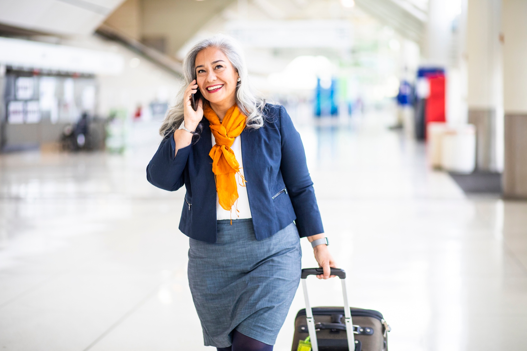 woman with suitcase