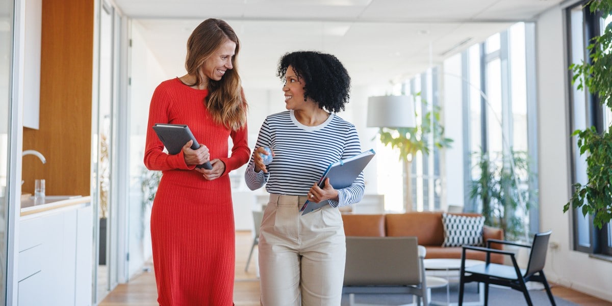 two professional women in the office