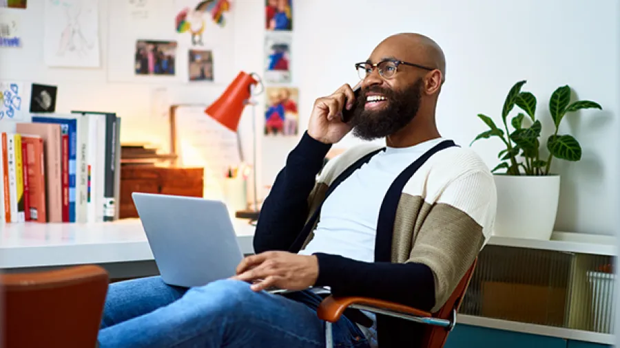 business professional speaking on the phone