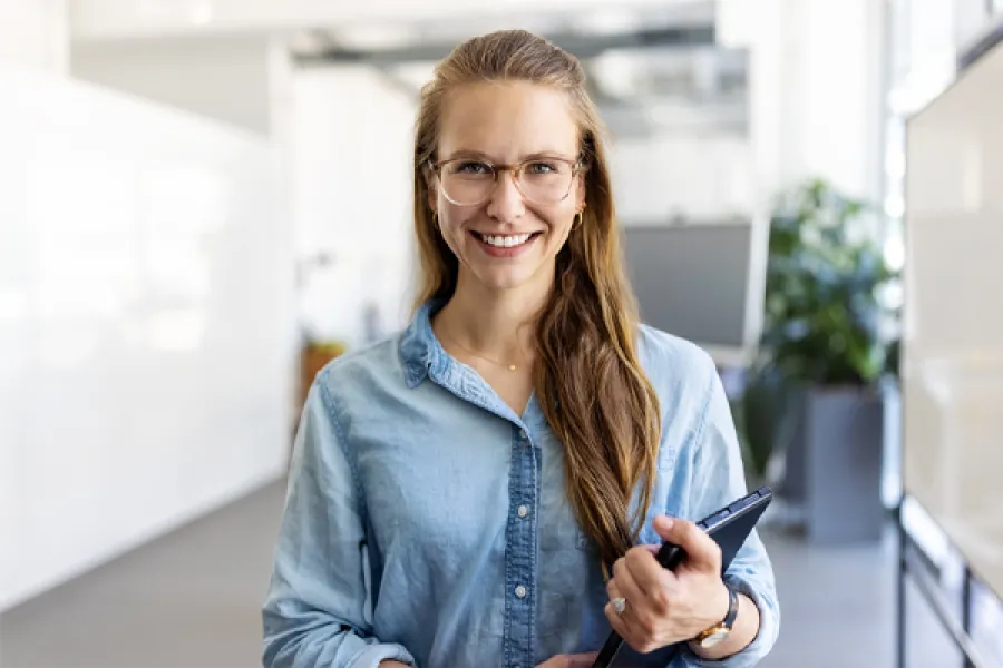 woman smiling