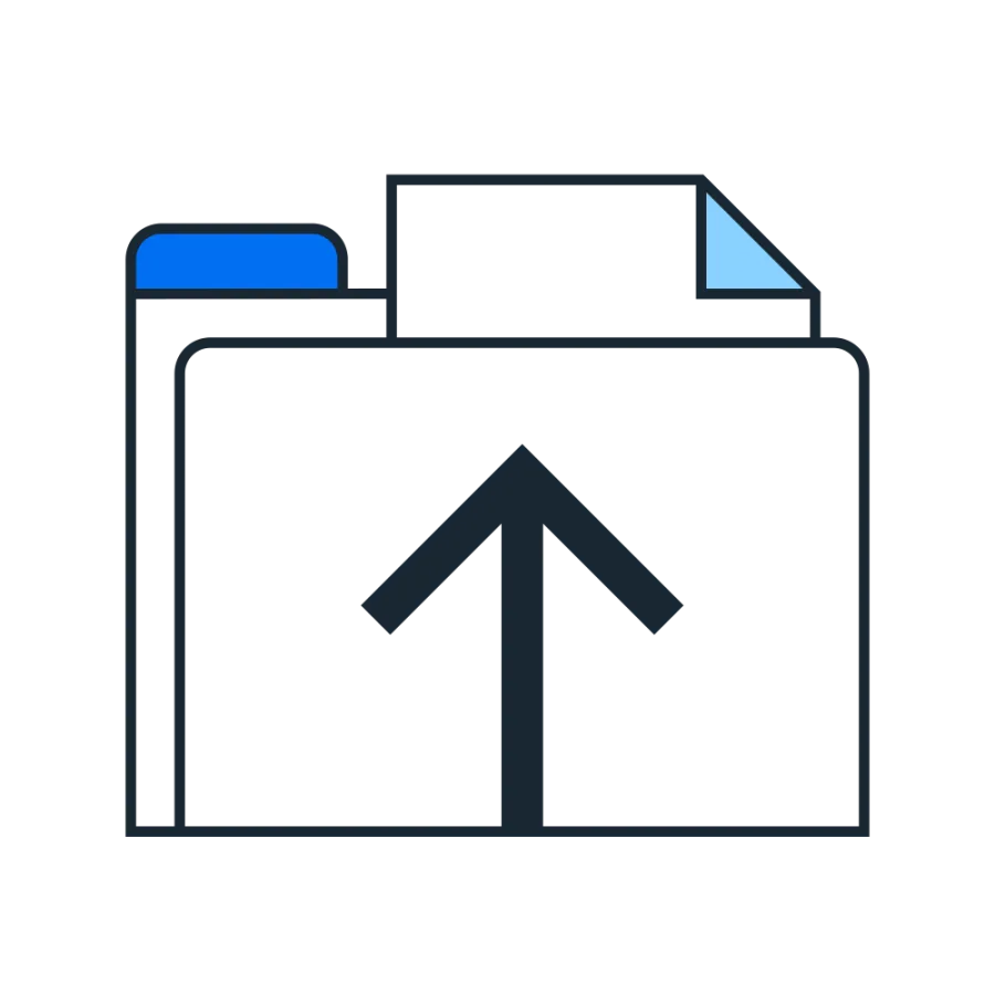 folder with arrow