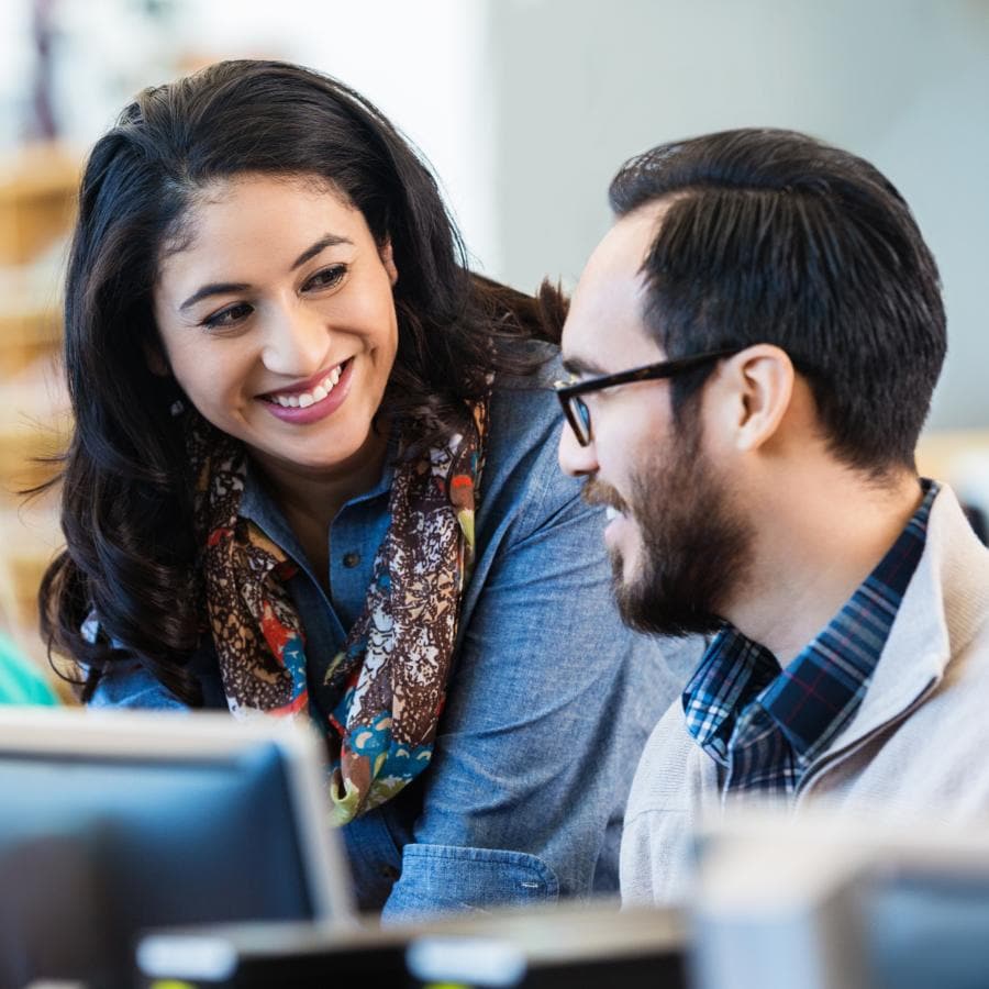 people working in office