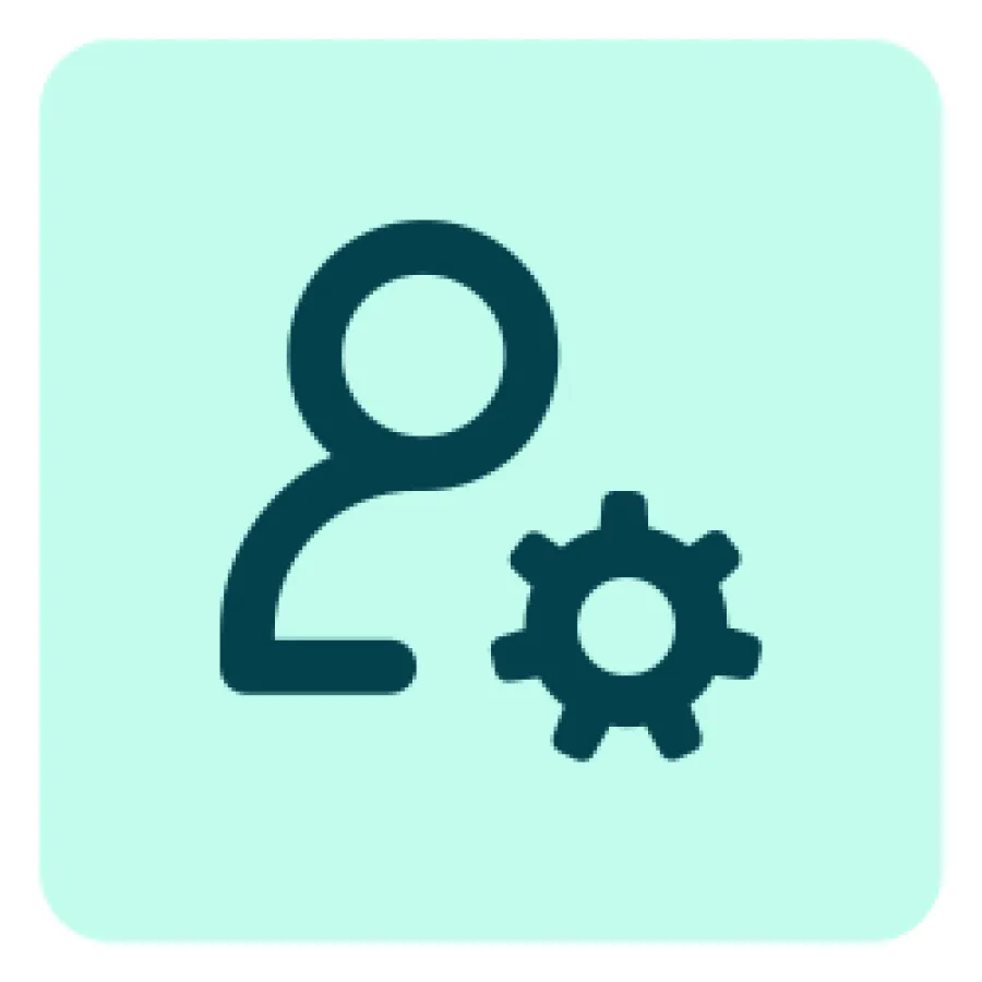 admin gear icon